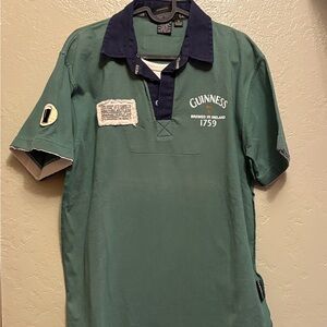 Guinness Green and Navy Polo Shirt